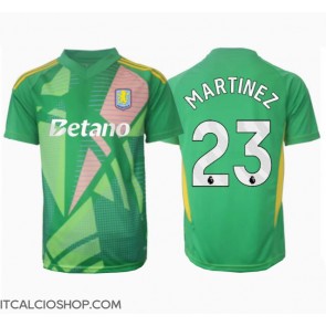 Aston Villa Emiliano Martinez #23 Portiere Prima Maglia 2024-25 Manica Corta